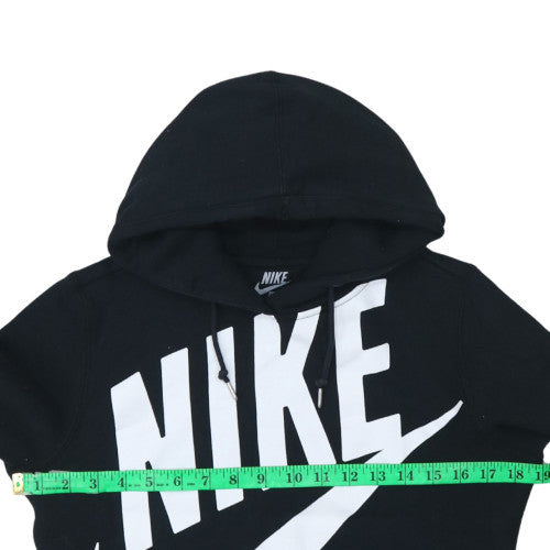 Nike Womens Black Pullover Hoodie Medium Standard Fit Cotton Sweatshirt