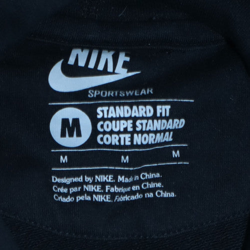 Nike Womens Black Pullover Hoodie Medium Standard Fit Cotton Sweatshirt