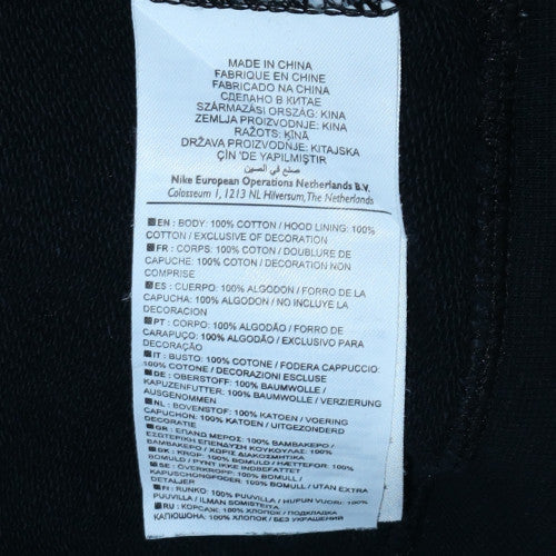 Nike Womens Black Pullover Hoodie Medium Standard Fit Cotton Sweatshirt