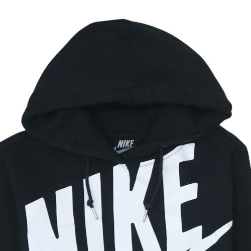 Nike Womens Black Pullover Hoodie Medium Standard Fit Cotton Sweatshirt