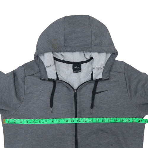 Nike Men's Grey Dri-FIT Full Zip Hoodie Size L Sportswear