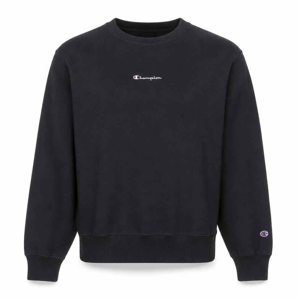 Champion Men's Black Small Reverse Weave Pullover Sweatshirt