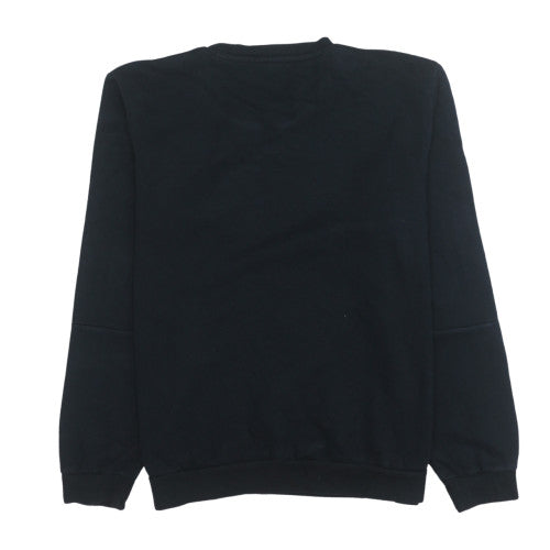 Adidas Women Black Crew Neck Pullover Sweatshirt L with Stripes