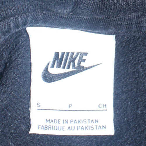 Nike Men's Black Pullover Hoodie Small Logo Fleece Sweatshirt