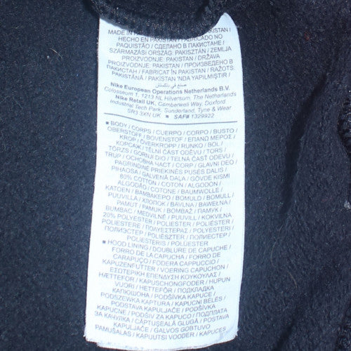 Nike Men's Black Pullover Hoodie Small Logo Fleece Sweatshirt