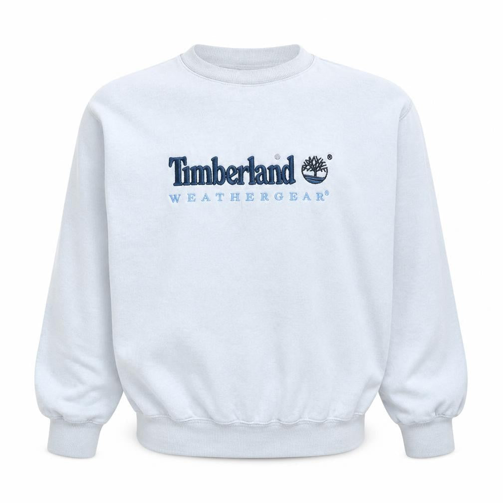 Timberland Mens White Crew Neck Embroidered Sweatshirt M