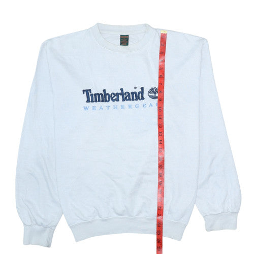 Timberland Mens White Crew Neck Embroidered Sweatshirt M