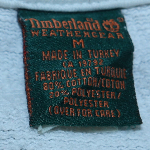Timberland Mens White Crew Neck Embroidered Sweatshirt M