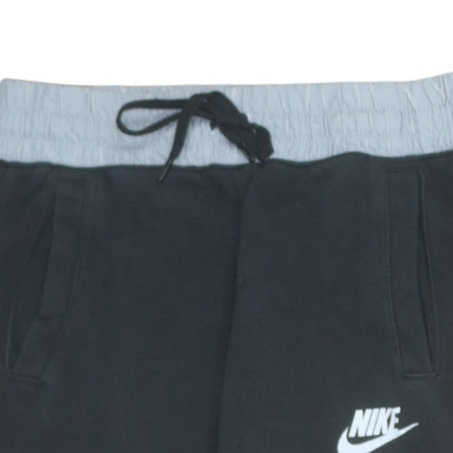 Nike Boys Black Jogger Trousers L 14 Years Fleece Activewear Pants