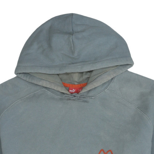 Puma Men’s Grey XL Pullover Fleece Hoodie with Logo Print