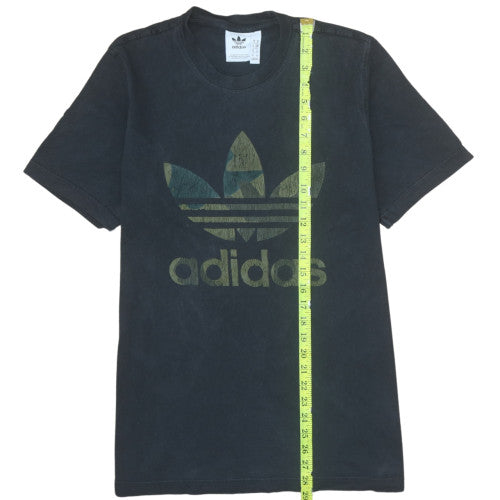 Adidas Men's Black Trefoil Logo Graphic Cotton T-Shirt M