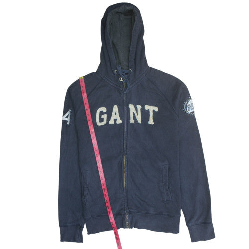 GANT Men's Navy Blue Full Zip Hoodie 2XL Cotton Casual Sweatshirt