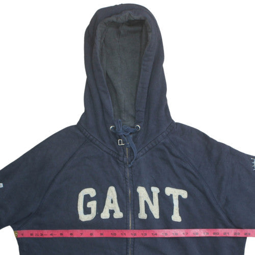 GANT Men's Navy Blue Full Zip Hoodie 2XL Cotton Casual Sweatshirt