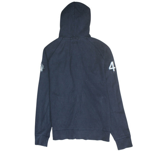 GANT Men's Navy Blue Full Zip Hoodie 2XL Cotton Casual Sweatshirt