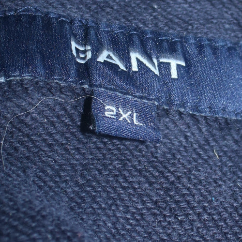 GANT Men's Navy Blue Full Zip Hoodie 2XL Cotton Casual Sweatshirt