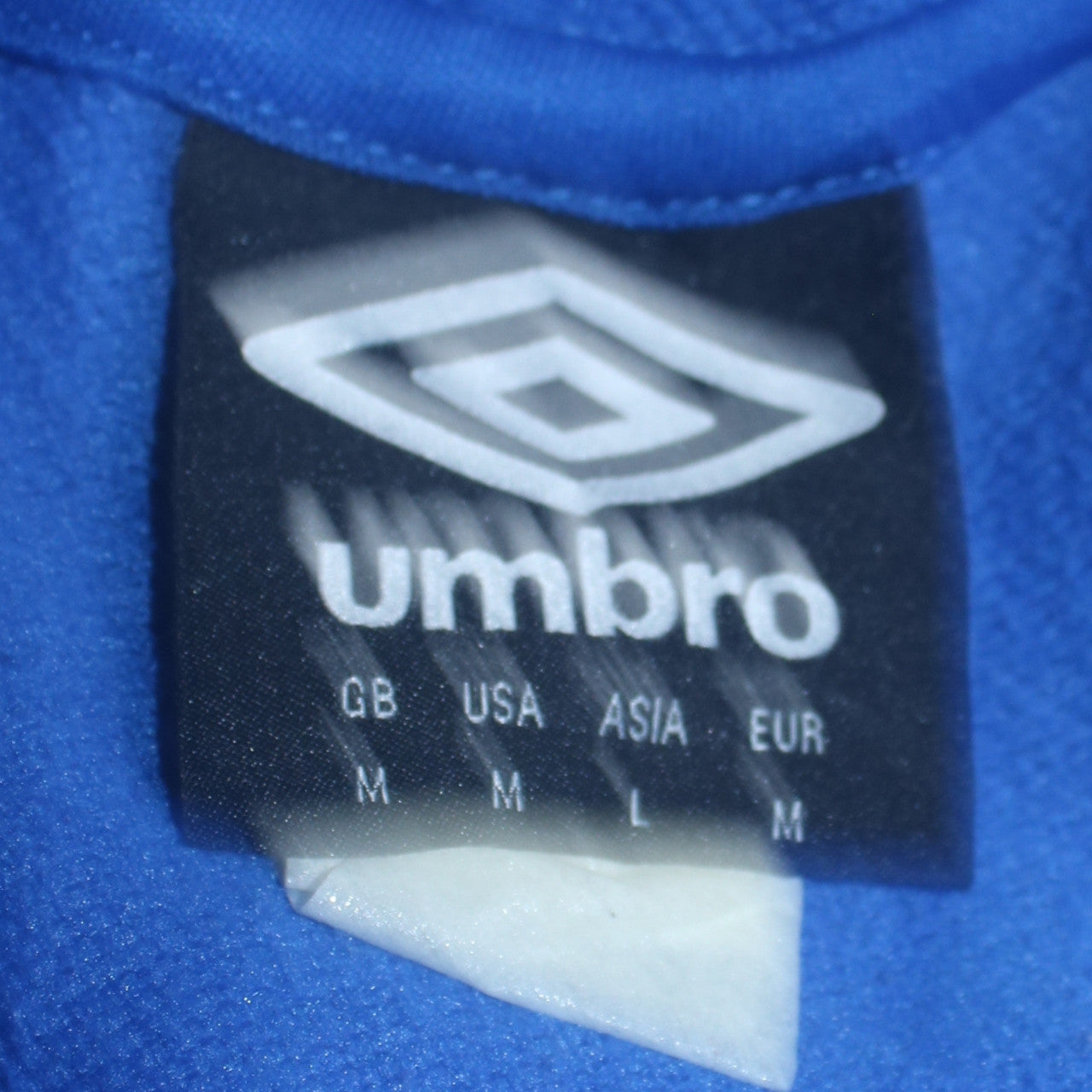 Umbro Men Blue Full Zip Hoodie Size M Sports Football Logo