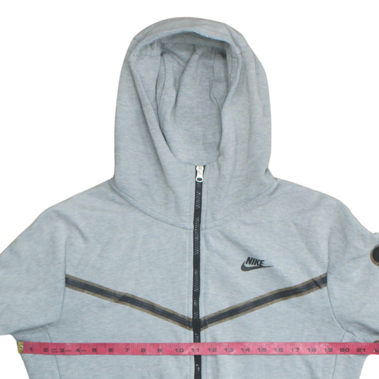 Nike Men Grey Full Zip Hoodie M Lightweight Sportswear