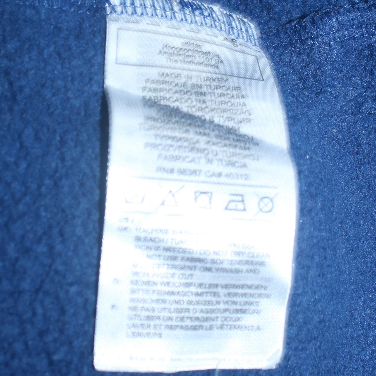 Adidas Men's Blue Small Pullover Sweatshirt Crew Neck Retro Logo