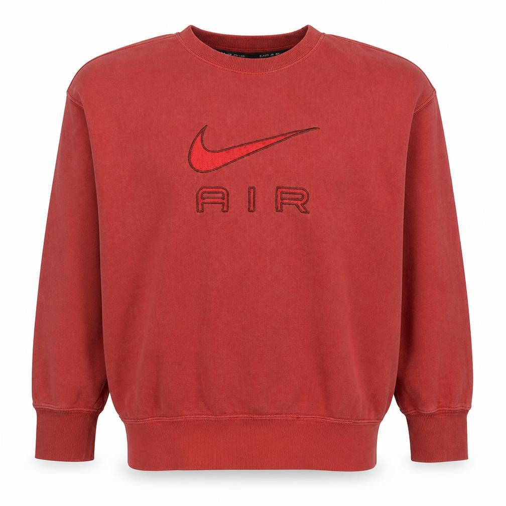 Nike Womens Red Air Crew Neck Pullover Sweatshirt M