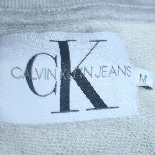Calvin Klein Jeans Men's Grey Logo Sweatshirt M Crew Neck Pullover