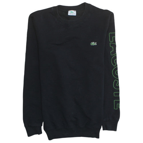 Lacoste Mens Black Crew Neck Pullover Sweatshirt M Regular Fit