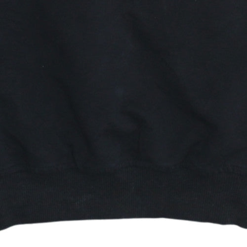 Lacoste Mens Black Crew Neck Pullover Sweatshirt M Regular Fit