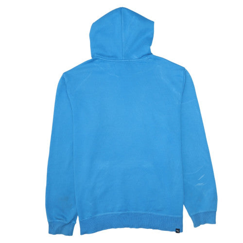 Puma Men's Blue Pullover Hoodie L Graphic Logo Fleece Sportswear