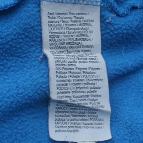 Puma Men's Blue Pullover Hoodie L Graphic Logo Fleece Sportswear