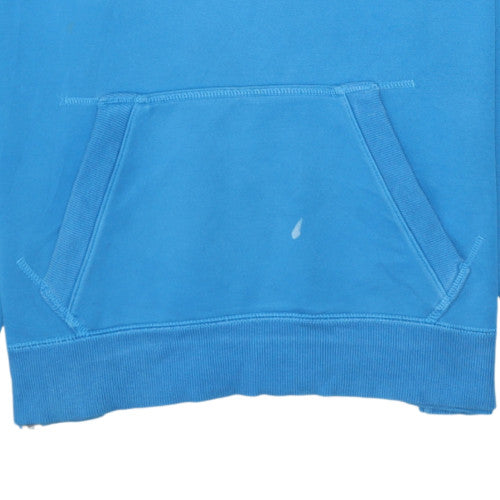 Puma Men's Blue Pullover Hoodie L Graphic Logo Fleece Sportswear