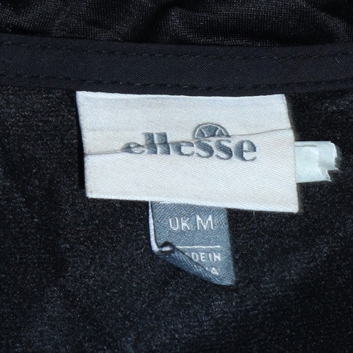 Ellesse Men's Black 1/2 Zip Hooded Sweatshirt Size M Lightweight Logo