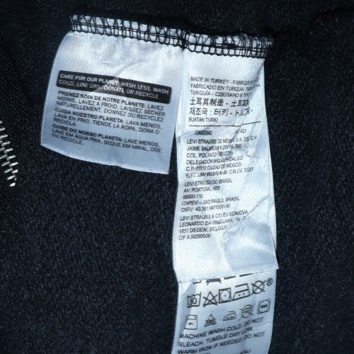 Levi's Womens Black Full Zip Hoodie Small New York Graphic Sweatshirt