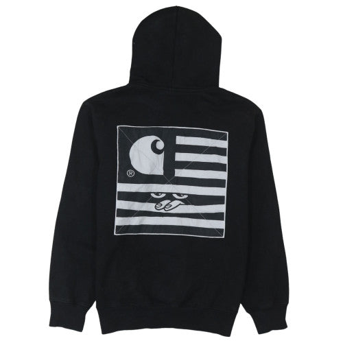Carhartt Men’s Black Pullover Hoodie Small Graphic Streetwear