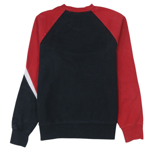 Nike Men's Red Black Colour Block Crew Neck Sweatshirt Size S