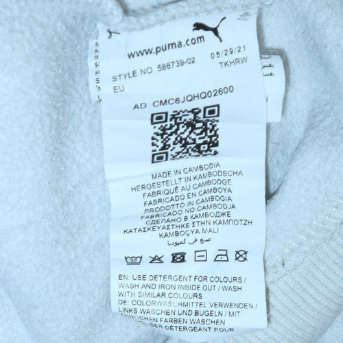 Puma Women's White Hoodie Medium Pullover Hooded Sweatshirt