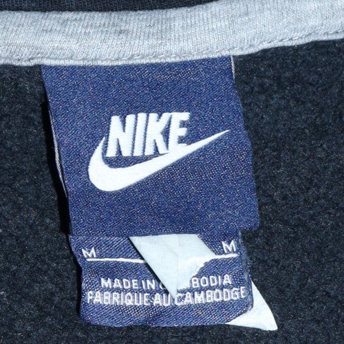 Nike Men's Black Pullover Hoodie M Fleece Logo Sportswear