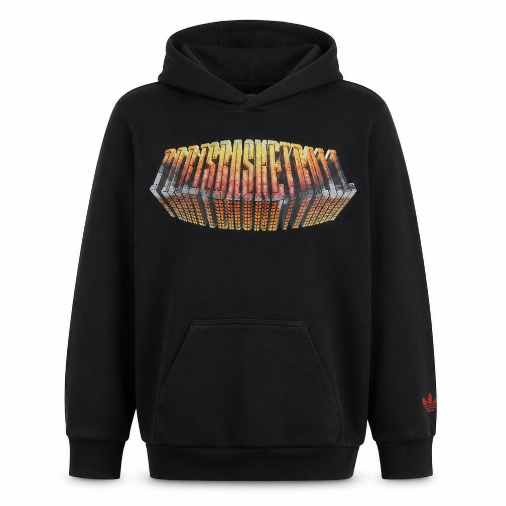 Adidas Mens Black Pullover Hoodie Size M Basketball Graphic