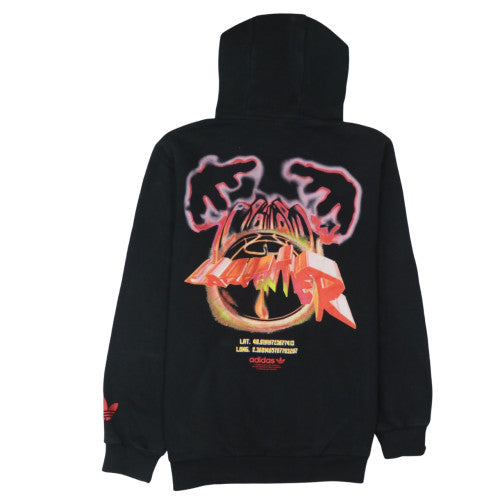 Adidas Mens Black Pullover Hoodie Size M Basketball Graphic