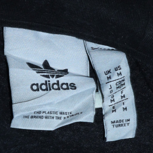 Adidas Mens Black Pullover Hoodie Size M Basketball Graphic