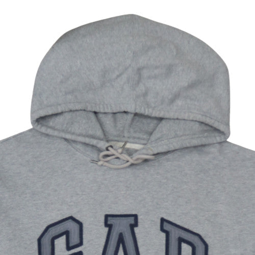 GAP Men's Grey Pullover Hoodie London Logo Size L Cotton Sweatshirt