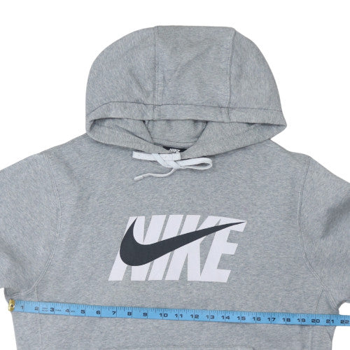 Nike Men's Grey Pullover Hoodie Small Cotton Logo Casual Sweatshirt
