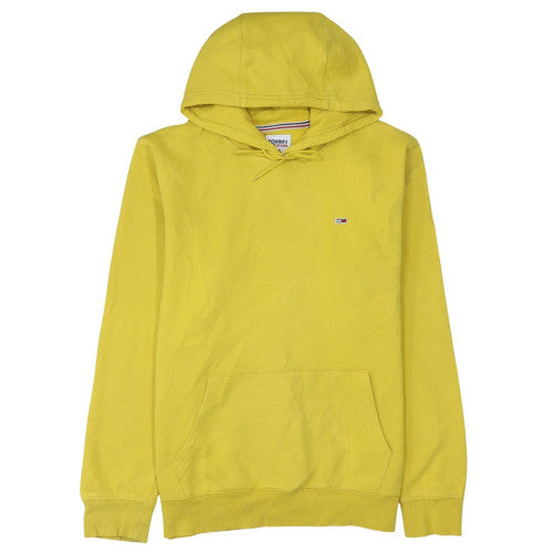 Tommy Jeans Men's Yellow XL Pullover Hoodie with Logo