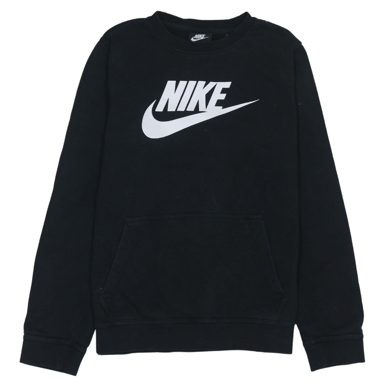 Nike Boys Black XL Sweatshirt Crew Neck Fleece Pullover Logo Print
