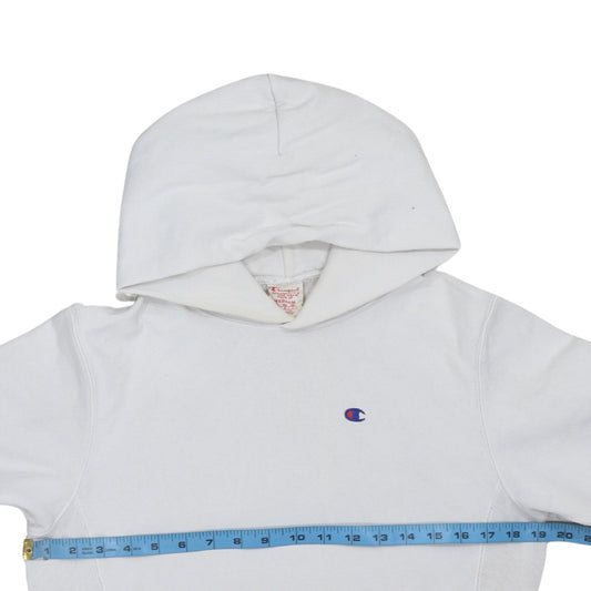 Champion Mens White Medium Pullover Hoodie Sweatshirt
