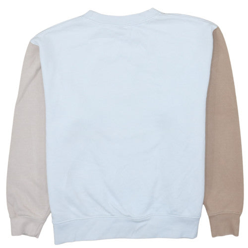 Nike Women Beige & Grey Colourblock Crew Neck Sweatshirt M