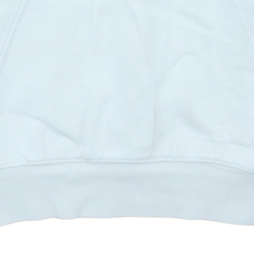 Nike Men's White Pullover Hoodie Small Fleece Logo Sweatshirt