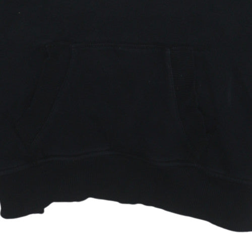 Ellesse Mens Black L Pullover Hoodie Logo Fleece Sweatshirt