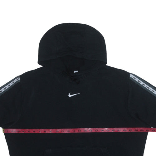 Nike Men's Black Pullover Hoodie L Logo Sports Fleece Sweatshirt