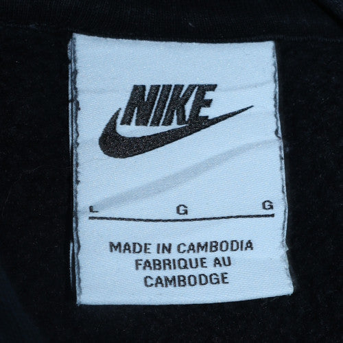 Nike Men's Black Pullover Hoodie L Logo Sports Fleece Sweatshirt