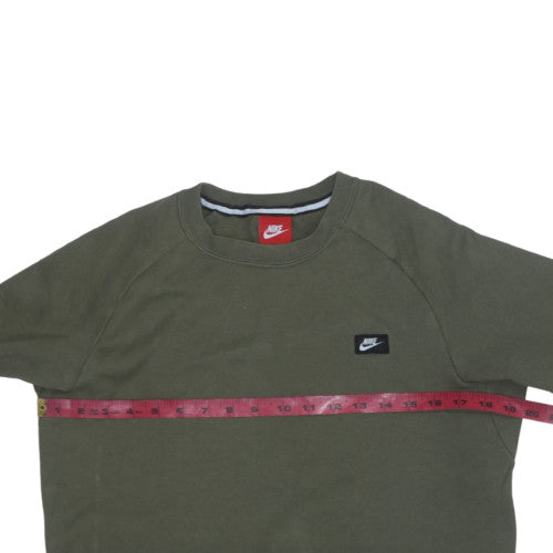 Nike Men's Green Regular Fit Crew Neck Sweatshirt Size S