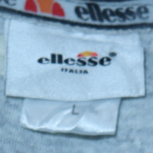 Ellesse Men's Grey L Pullover Hoodie Logo Sweatshirt